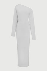 Knit Off-Shoulder Sweater Maxi Dress