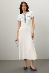 Alix Knit And Denim Midi Dress
