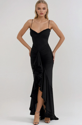 Ruby Charming Ruffled Gown
