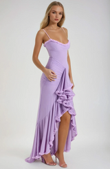 Ruby Charming Ruffled Gown