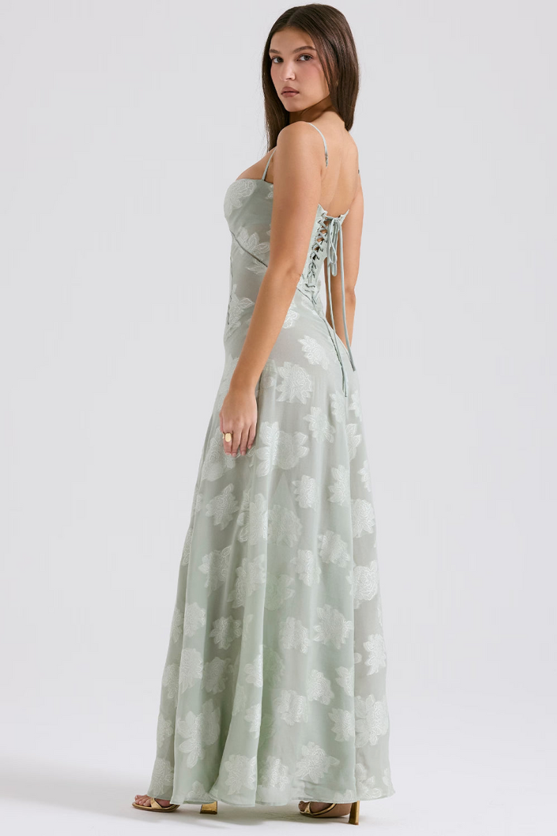 Phoebe lace back maxi dress