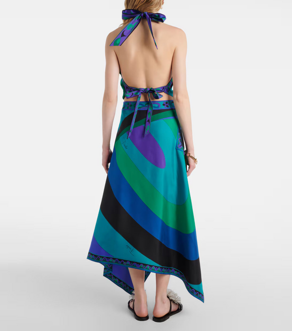Iris asymmetric silk set