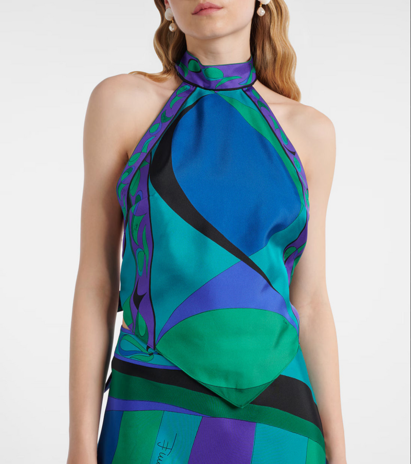 Iris asymmetric silk set