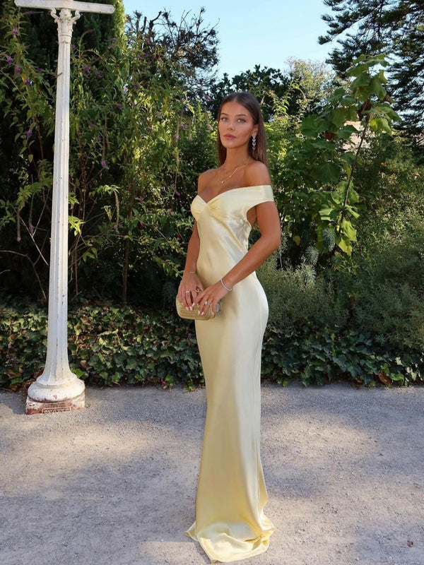 Emory Satin Backless Maxi Dress