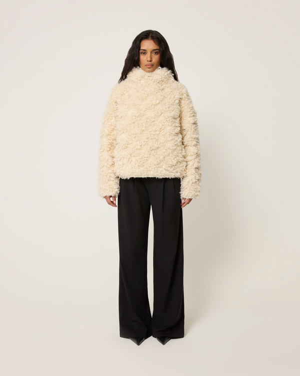 Shaggy Faux Fur Pullover