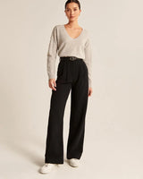 Black Wide-Leg Pants