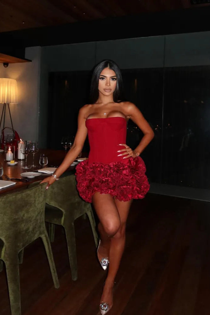 Jayla Corset & Floral Mini Skirt Set