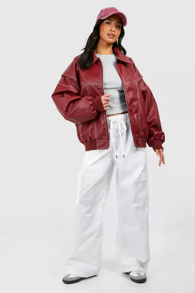 Red Bomber Jacket - Luxurise - the-bomber-jacket - loungewear