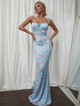 floral straps maxi dress blue#color_blue