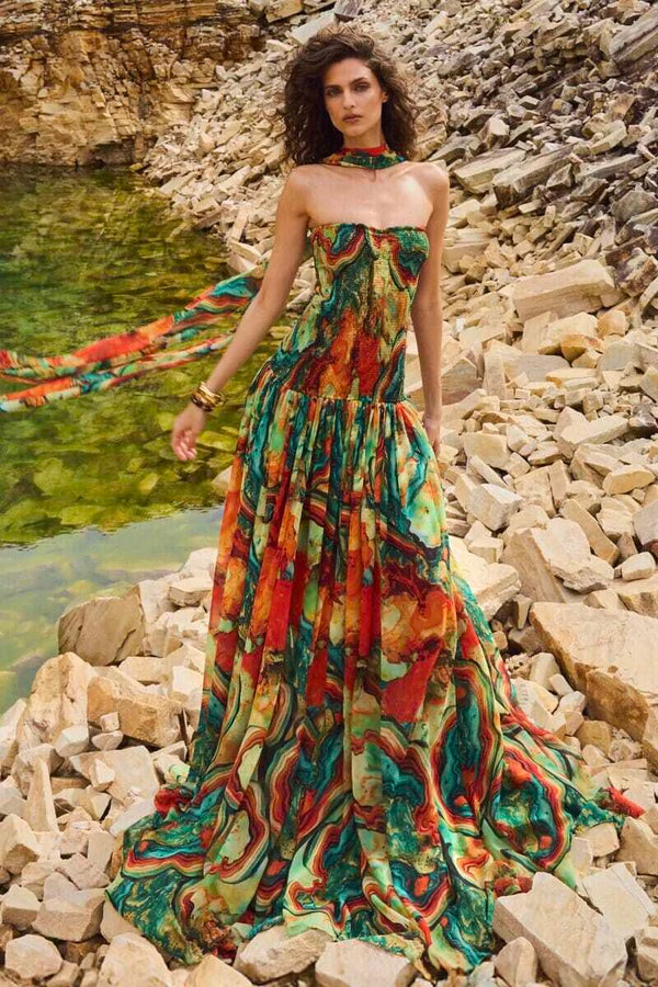 Valentina Print Maxi Dress