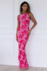 Riley Floral Mesh Maxi Dress