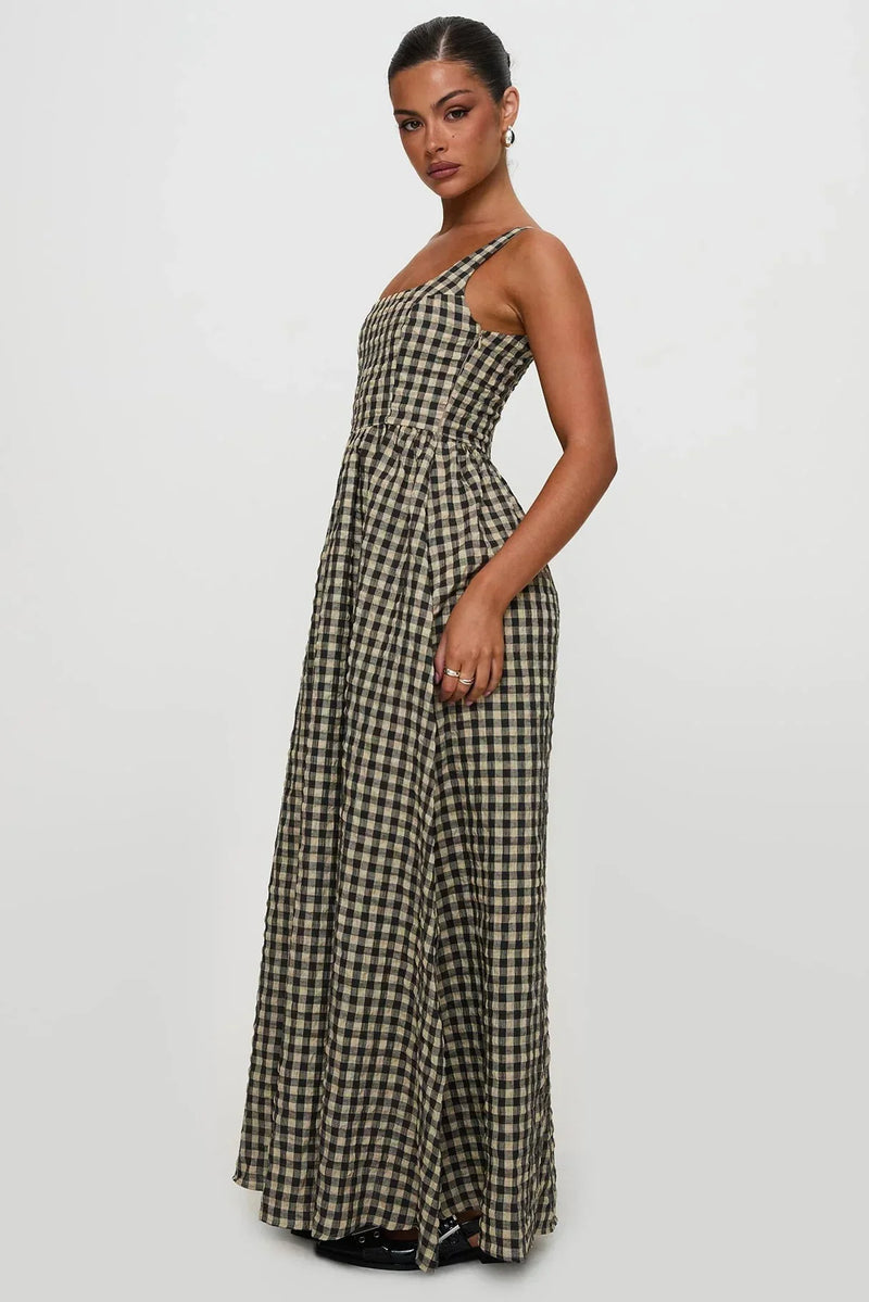 Cartmel Check Maxi Dress