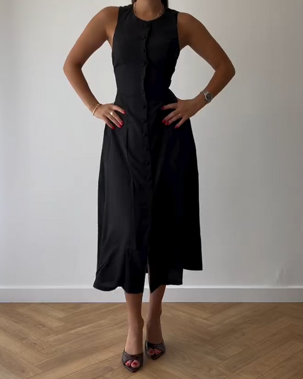Monet Button Dress