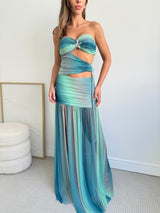 CHRISTAL Starfish Strapless Maxi Dress