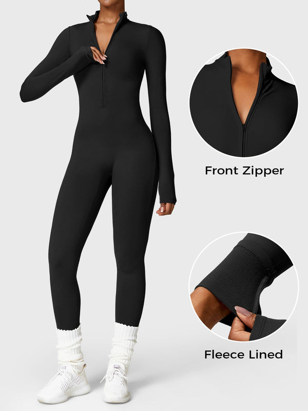 Fleece-lined Sculpting Jumpsuit